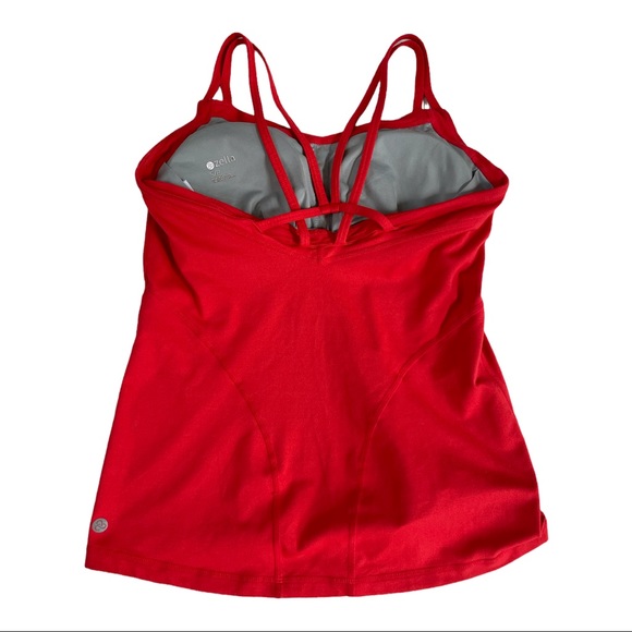 Zella Bringing Strappy Back Red Work Out Tank Top Size Small - Picture 5 of 9